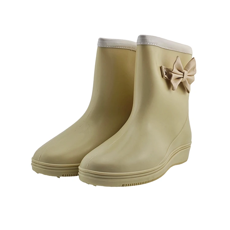 Mid-top Glossy Finish Dopamine Waterproof Boots